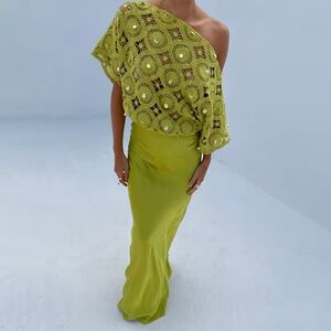Green Shell Crochet Tilly Dress